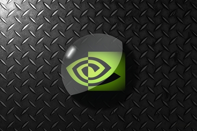 High definition wallpaper featuring nVidia on diamond plate 